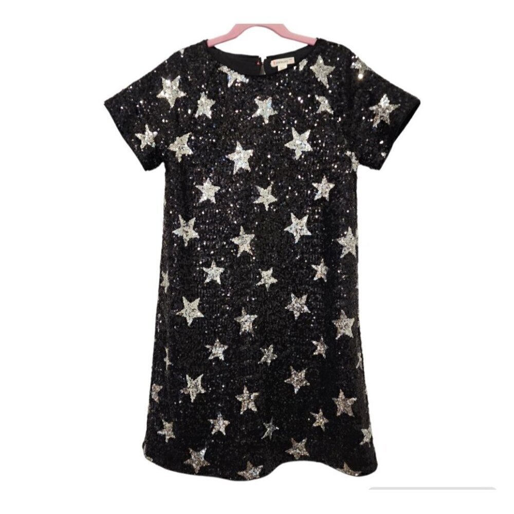 Crewcuts girls size 10 all over sequin stars dress Festive special occasion